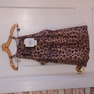 Crazy train animal print tank top women's size small